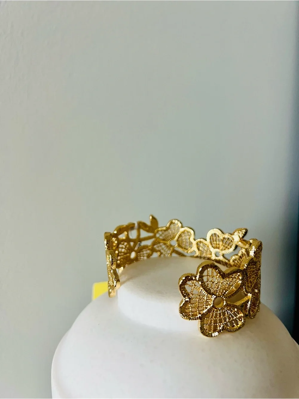 NWT | Piper K Gold Floral Filigree Statement Cuff Bracelet